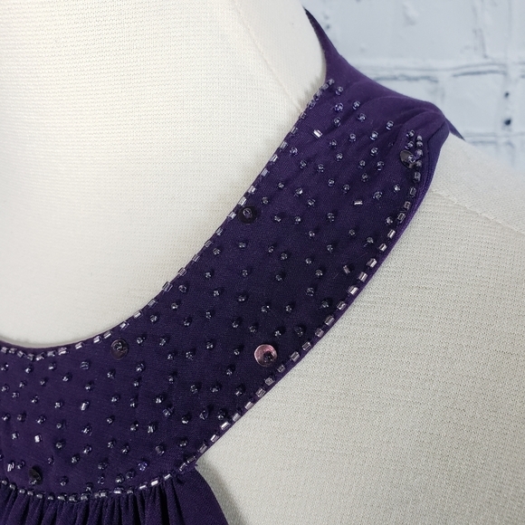 Jessica Howard Womens Formal Dress Size 4 Deep Purple Prom Flowy Evening Gown - Picture 9 of 13